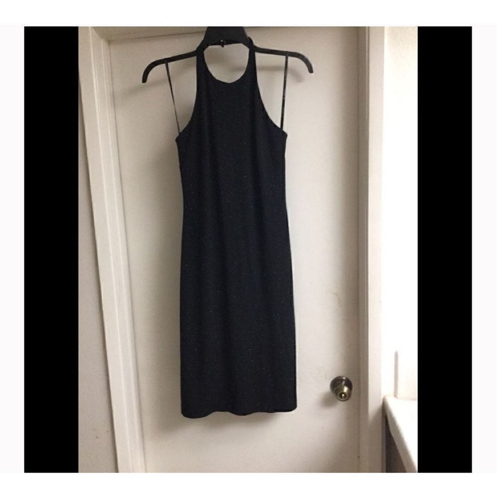 Beautiful Windsor Black/Silver Sparkles Halter Party Dress Sz 8
